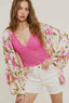 Flower Pattern Spring Summer kimono