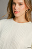 Cable knit top long sleeve