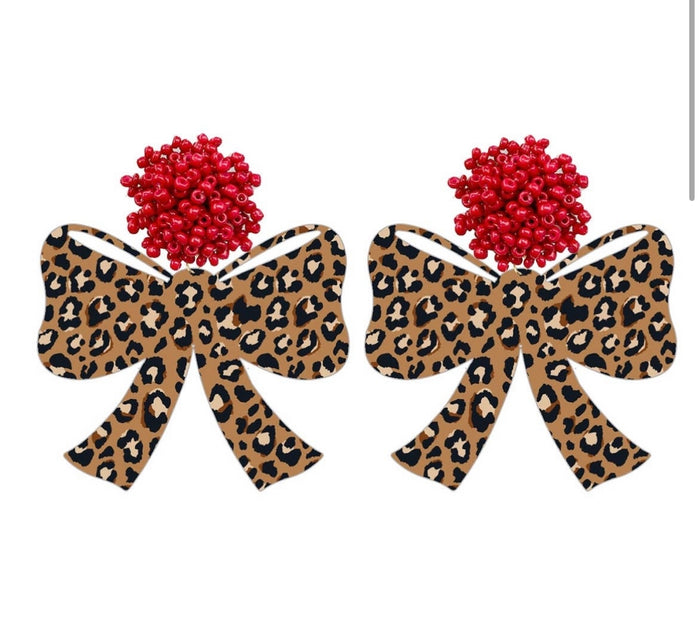 Festive bow earrings