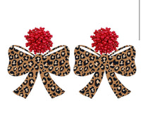 Festive bow earrings