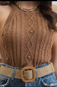Cable knit top