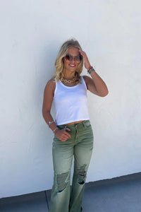 Olive jeans