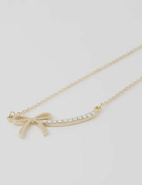 Scoop bow necklace