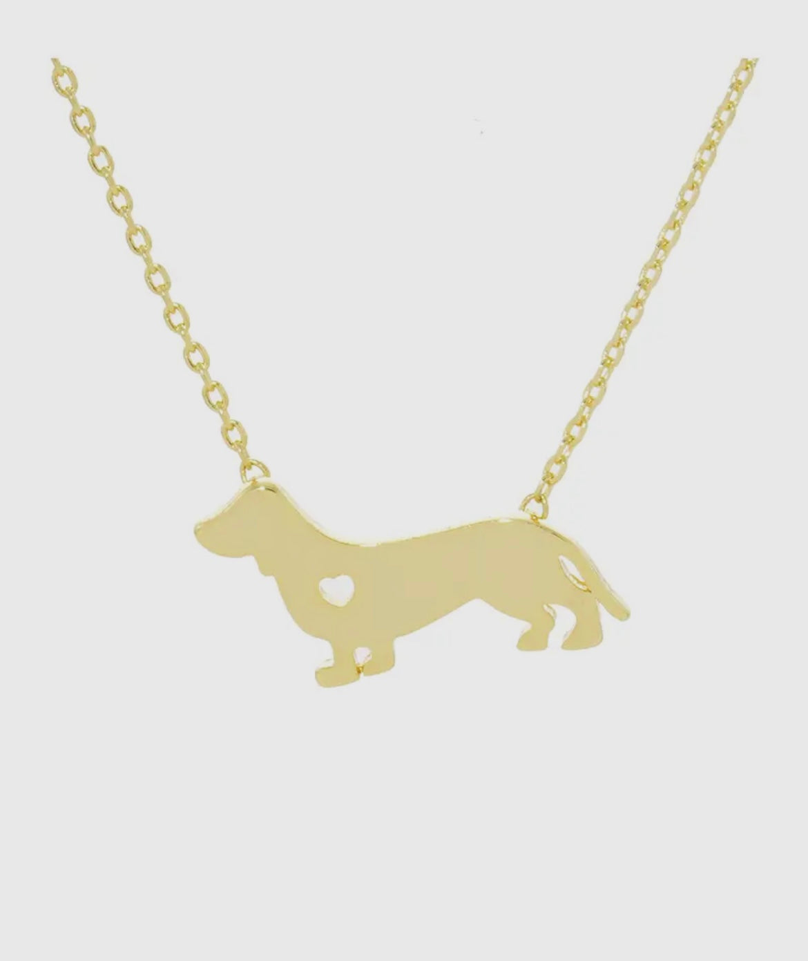 Dog plated necklace