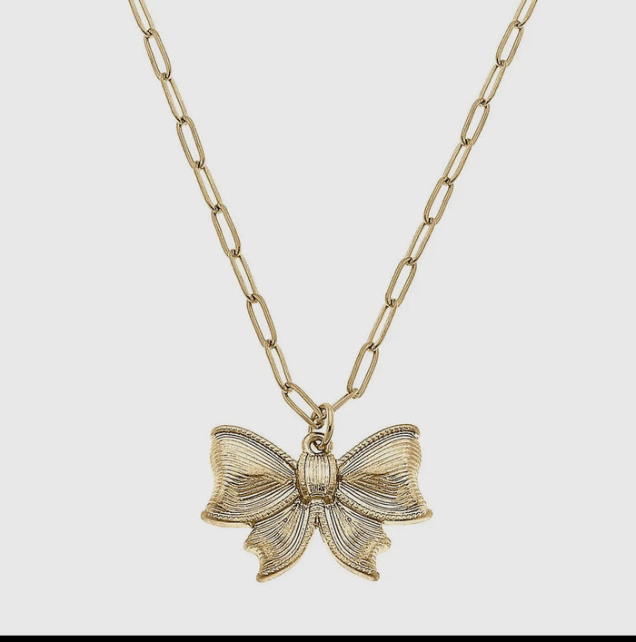 Waverly bow necklace