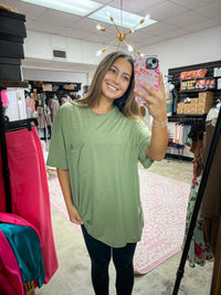 Oversized scoop neck tee