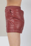 Faux leather shorts