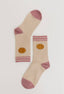 Happy embroidered socks