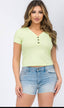 V-neck ribbed tee