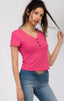 V-neck ribbed tee