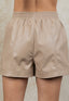 Faux leather shorts