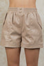 Faux leather shorts