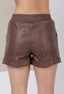 Faux leather shorts