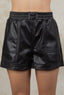 Faux leather shorts