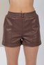 Faux leather shorts