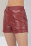 Faux leather shorts