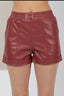 Faux leather shorts