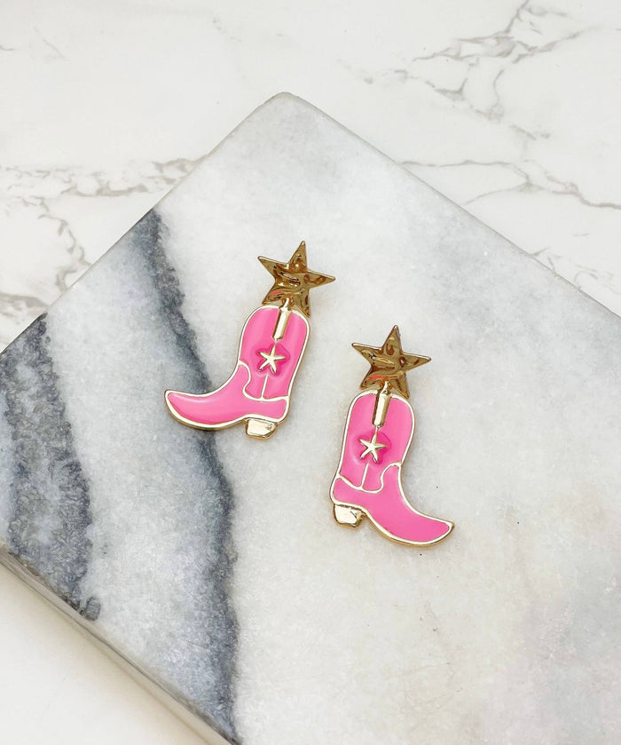 Star boot earrings