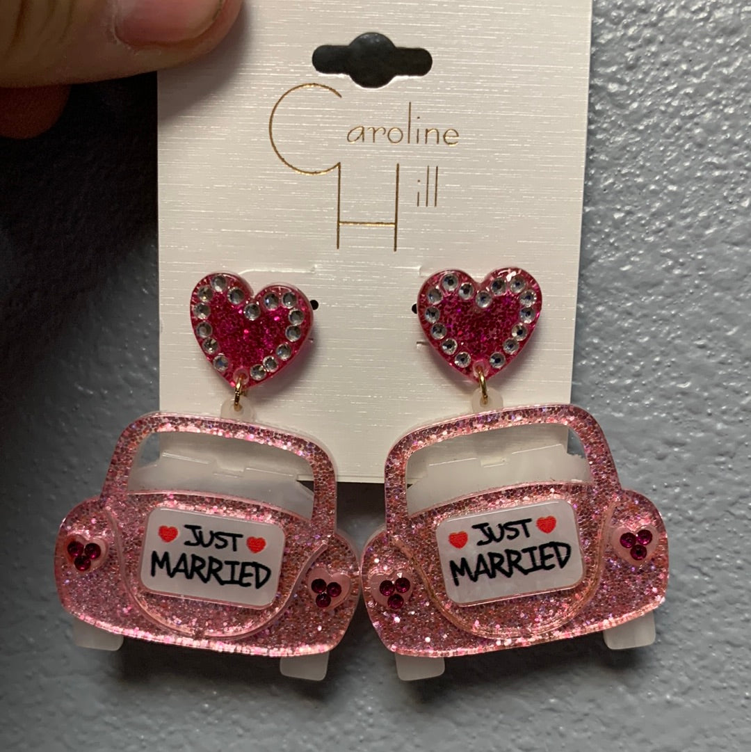 Just married earrings