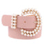 Pearl buckle belt