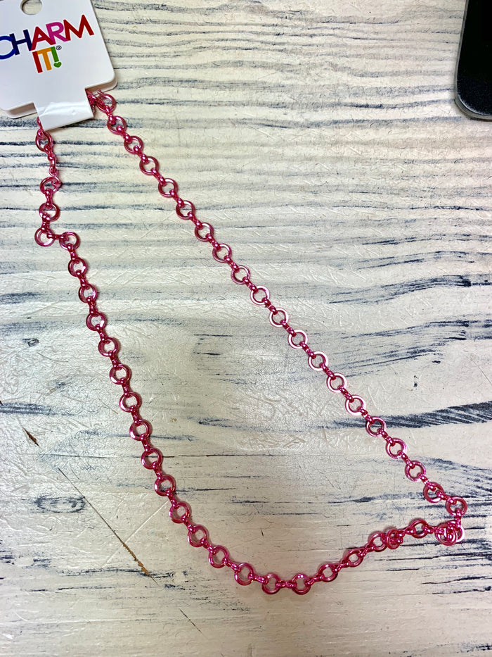 Charm it! Pink chain necklace