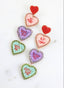 Candy heart earrings