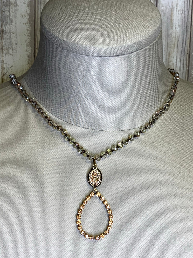 Beaded Necklace With Accent Charm
