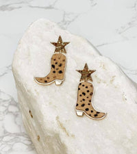 Star boot earrings