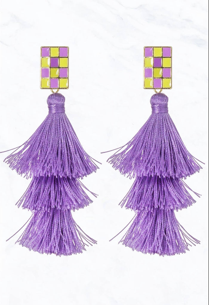 Square tassel earrings