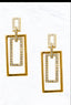 Cut out rectangle earrings